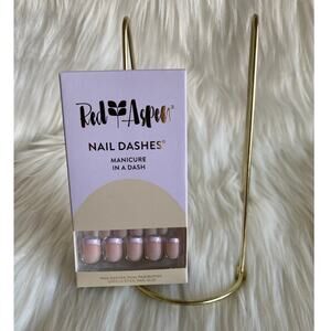 Red Aspen Nail Dashes- Lavender French, Adina (Short Square French w/ Purp Tips)